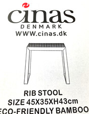 Cinas Hocker Rib 45x35x43cm bambus
