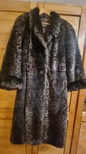 Echtes Pelzmantel 40-42 Kaninchen In Leopard Optik