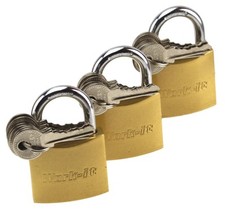 3er Set Vorhängeschlösser 30mm gleichschließend 18 Schlüssel Vorhangschloss