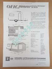DDR Anhänger Camping Wohnwagen Qek Junior HP 400.83 Datenblatt 1976 KOPIE
