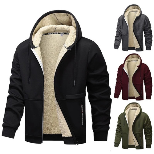 Herren fleece hoodie - herren, winter