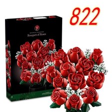 882 Stück Blumen Bausteine Set Blumenstrauß  Geschenk Bauspielzeug Valentinstag