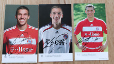 Lukas Podolski - signiert - 3 x Autogrammkarte Bayern AK 06-07 + 07-08 + 08-09