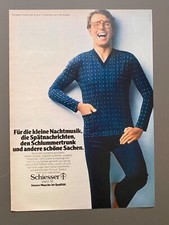 Schiesser men-fit Schlafanzug retro fashion 1980 Vintage Ad Werbung Reklame