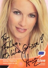 Anna Heesch 9 Live Autogrammkarte Autogramm TV Original Signiert