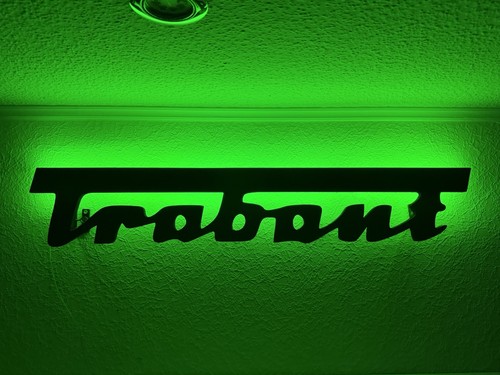 Trabant schriftzug mit led - trabant,
