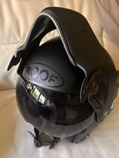 Roof Boxer Fiberglass Motorradhelm, Größe 60 / L, schwarz, 1600 gramm