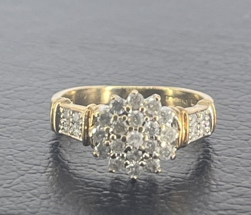 Cluster diamantring kt - 9,