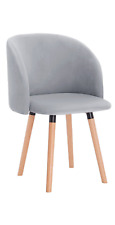 1x Esszimmerstühle Küchenstuhl Wohnzimmerstuhl Samt Massivholz Grau hb121gr-1