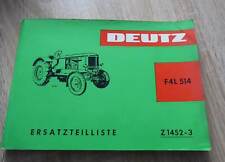 Deutz Schlepper F4L514 Ersatzteilliste