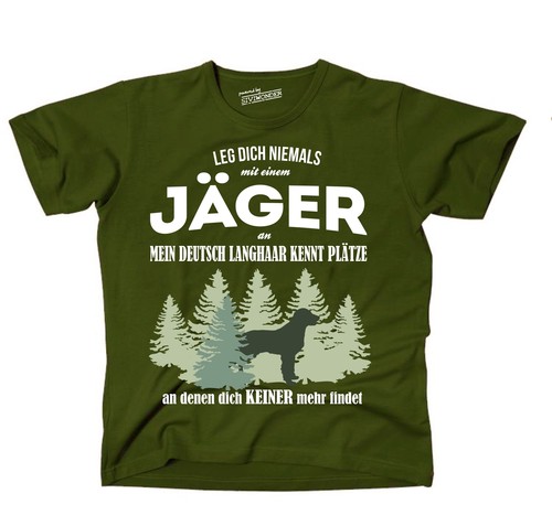 Deutsch langhaar shirt olive - langhaar,