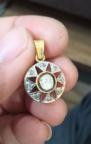 Scheibe diamant anhänger - scheibe,