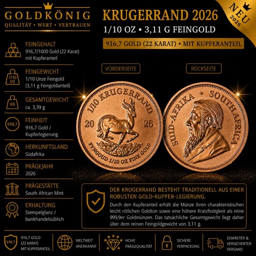 Goldmünze unze oz - 1/10, unze/oz