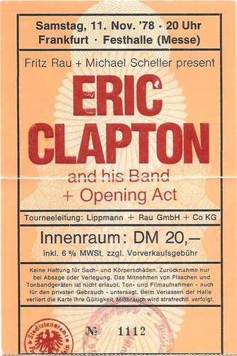Eric clapton concert 1978 - eric,