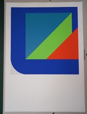 Georg Karl Pfahler: Ohne Titel Siebdruck um 1973 Plakat vor der Schrift