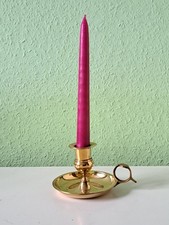 alter Kerzenständer aus Messing mit Teller Kerzenleuchter Kerzenhalter