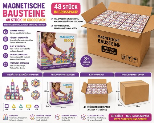 Magnetische bausteine - magnetische,