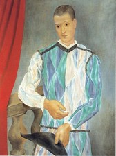 Harlekin picasso 1917 vintage - harlekin,