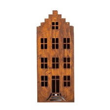 HAUS LATERNE LED KERZE LATERNE MEDIUM CORTEN ROSTROT