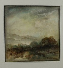 Ernst Peter Rade * 1938 Acryl Tempera Malerei Landschaft Berge Bäume Bild