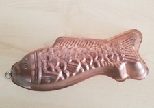 Kupferform Fisch-Form Puddigform Backform Wagner W-Germany Massiv Kupfer