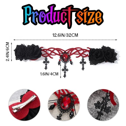 Gothic kopfschmuck schwarz - kopfschmuck,