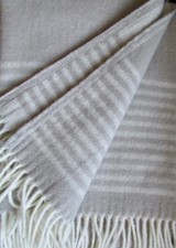 Wollplaid Caramel Streifen