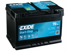EL700 EXIDE EFB Start-Stop 12V 70Ah 720A (EN) Erstausrüstertechnologie  = Bosch 
