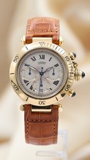 Cartier Pasha Chronograph 18K Gelbgold Automatik 2111 Original Box