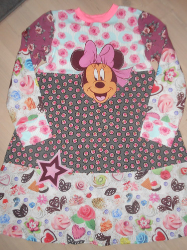 Cord jersey kleid gr 134 - 3-d, cord-