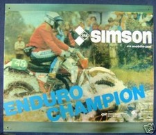 Altes Reklame Blechschild Oldtimer Motorrad Ifa Simson 33 x 40 cm