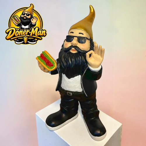 Gartenzwerg mit döner 32cm - mit,