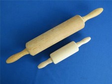 2 x altes Rollholz Nudelholz Teigrolle Minirollholz Kinderteigrolle Teigroller