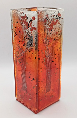 Kunst schmelzglas panel vase - kunst,