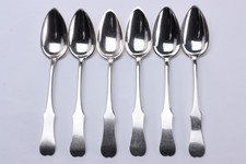 Geigenkasten Biedermeier 13-Lot Silberlöffel 106,7g antikes echtes Silberbesteck