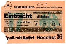 Ticket BL Eintracht Frankfurt - VfL Bochum 1987/88