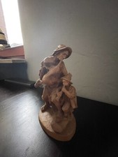 krippenfiguren holz geschnitzt natur grödner Tal Hirte Musiker