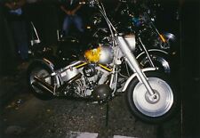 Snapshot Farben Motorrad Motorrad Hamburg 2003 Biker Harley Davidson Chopper