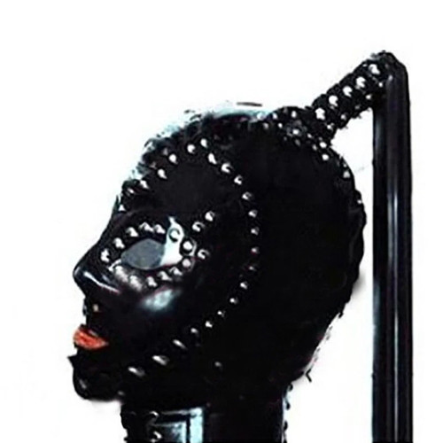Latex maske mit - maske, nieten