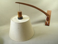 Wandlampe Lampe Wandleuchte Teak Schwenkarm Gelenklampe 60er mid century Design