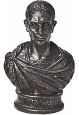 Julius Caesar Bronzefarben Büste Römische Diktator Klein 7cm Neu und Verpackt