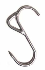S-Haken Fleischerhaken mit Ring für Seilwinde Metzgerhaken Edelstahl 160 x 8 mm 