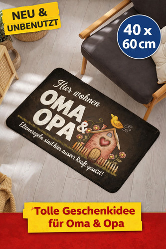 Fußmatte hier wohnen - wohnen, &