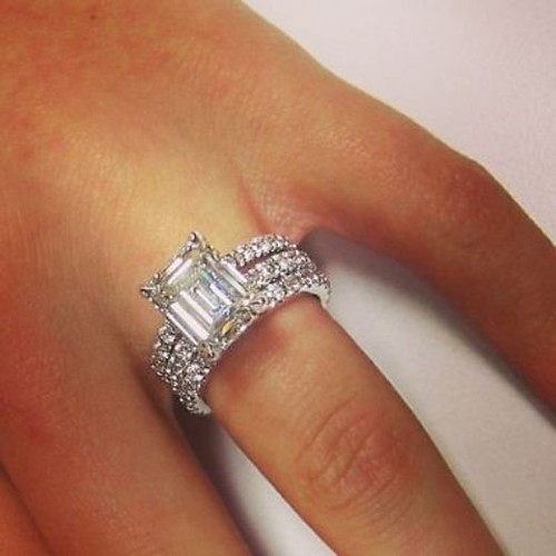 Smaragdschliff kt diamant - 3,5,