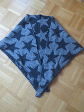 Tuch schwarz grau mit Sternen