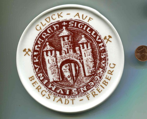 Porzellan medaille glück auf - ,