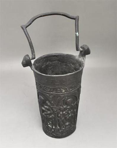 Alter weihwasser eimer bronze - eimer,