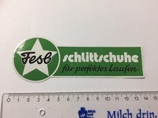 Vintage alter Aufkleber Sticker Fesl Schlittschuhe Für perfektes Laufen