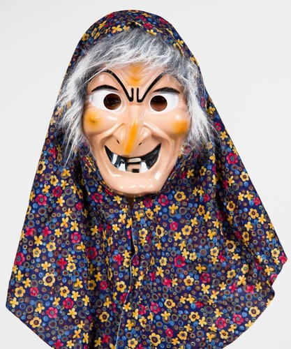 Hexenmaske mit kopftuch - hexenmaske,
