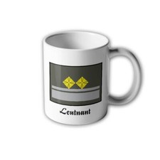 NVA UTV Leutnant Tasse DDR Ostdeutschland Ossi Militär Abzeichen Rang #30513